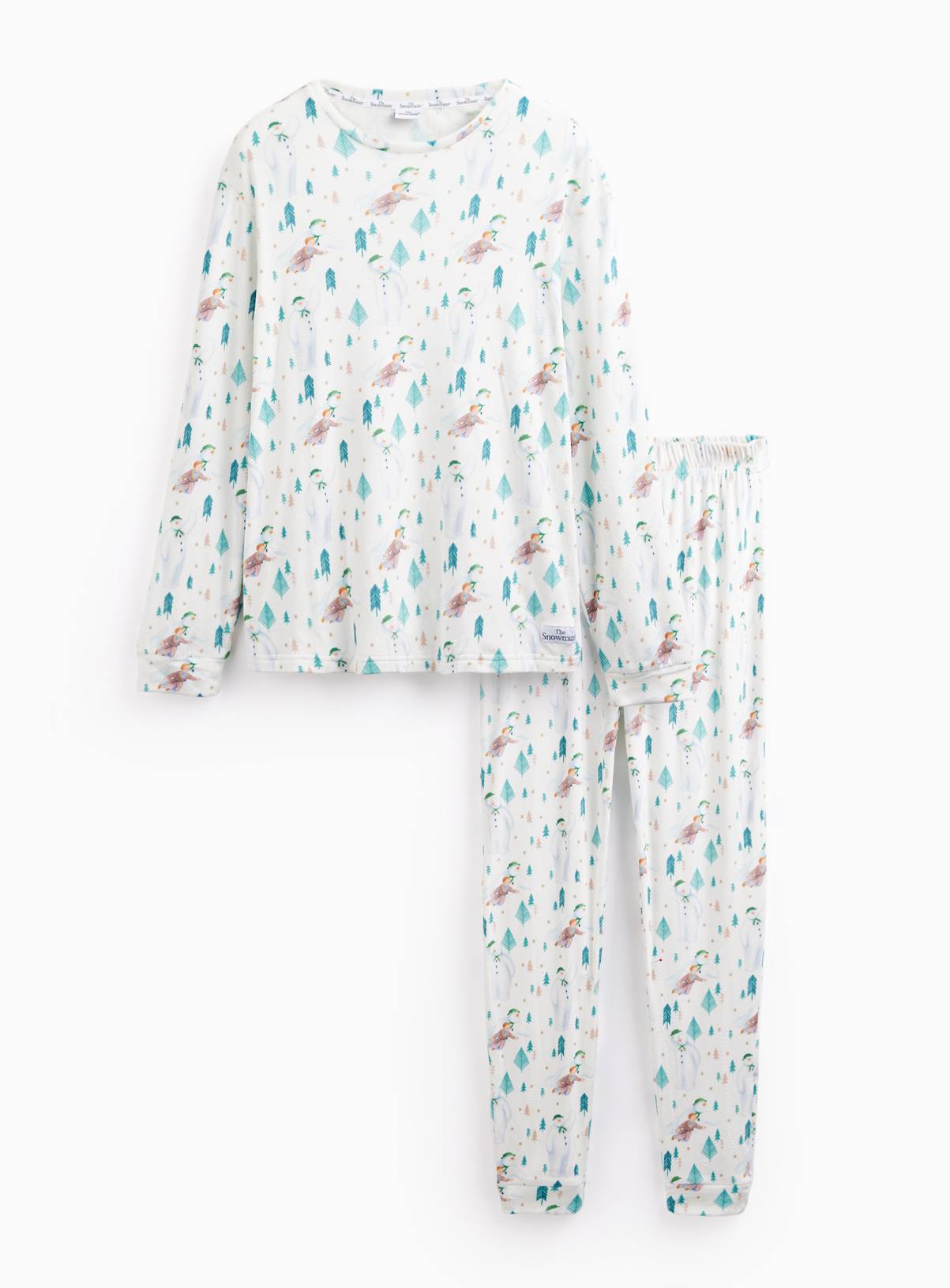 Family Matching Men's Christmas The Snowman Cream 2-Piece Pyjama Set M - Image 1
