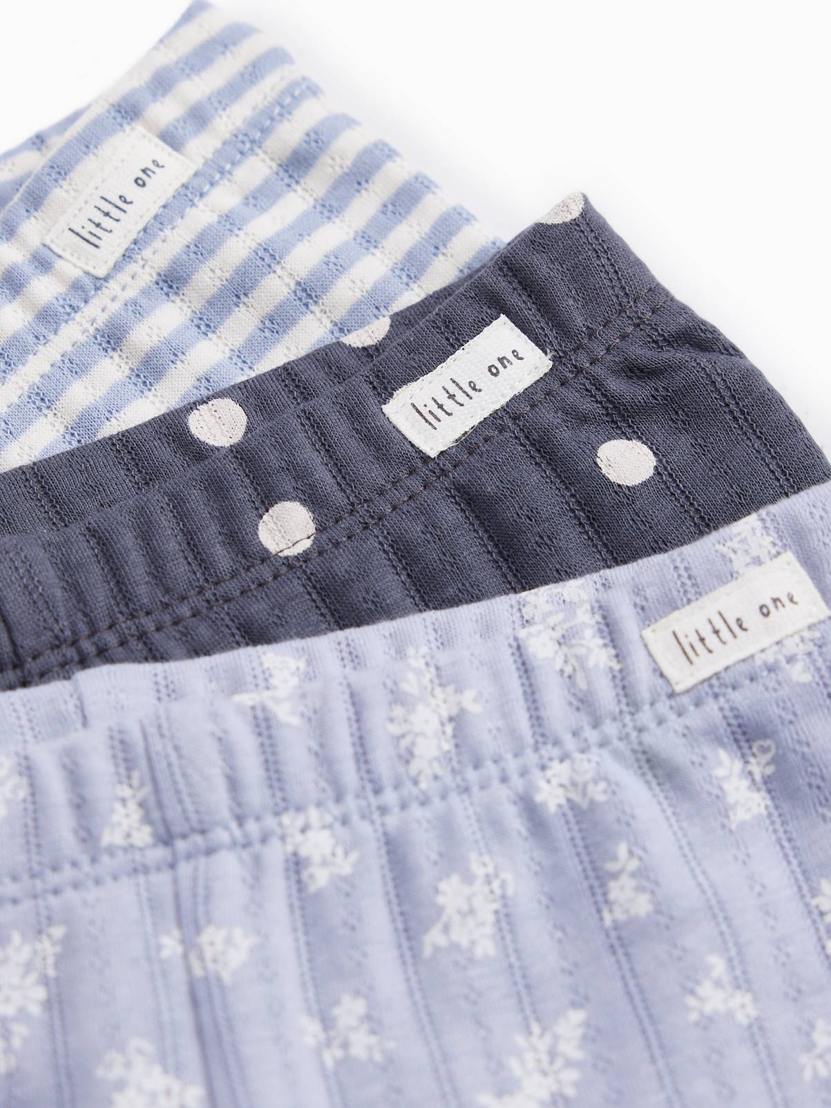 Mono Pointelle Flared Leggings 3-Pack Up to 3 mths - Image 2