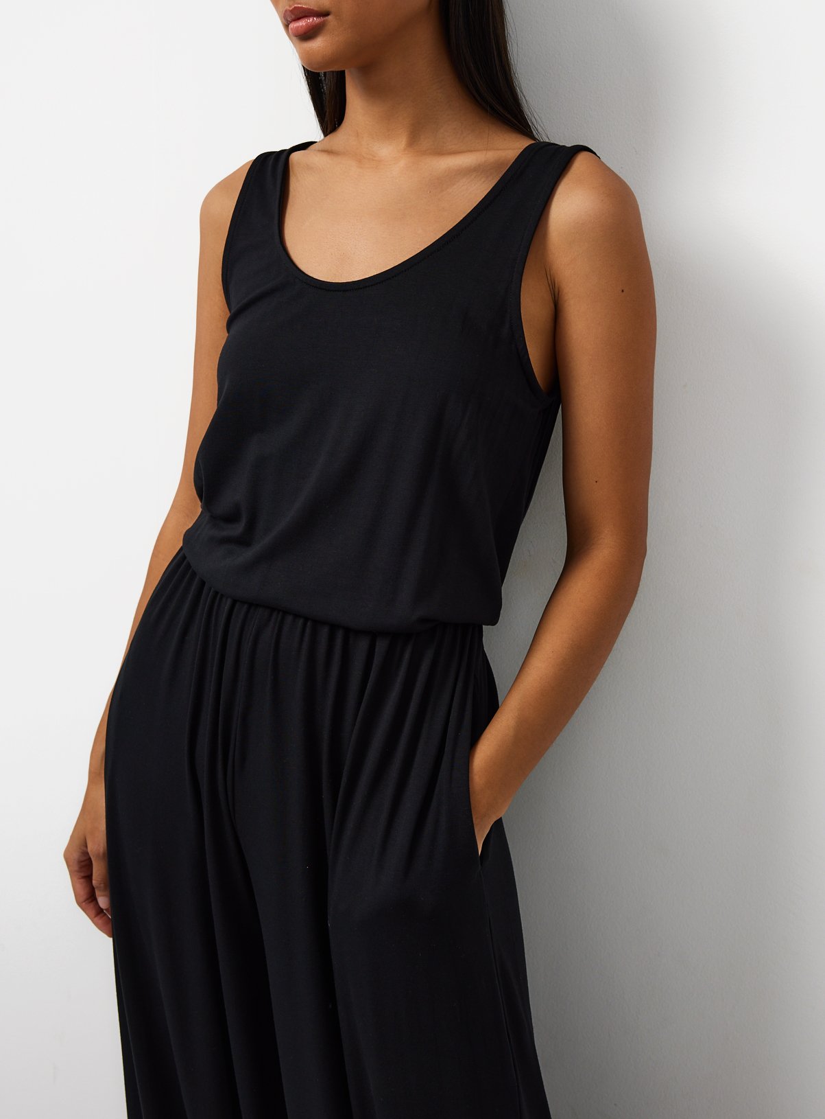 Black Jersey Balloon Leg Jumpsuit 18 - Image 3 thumbnail
