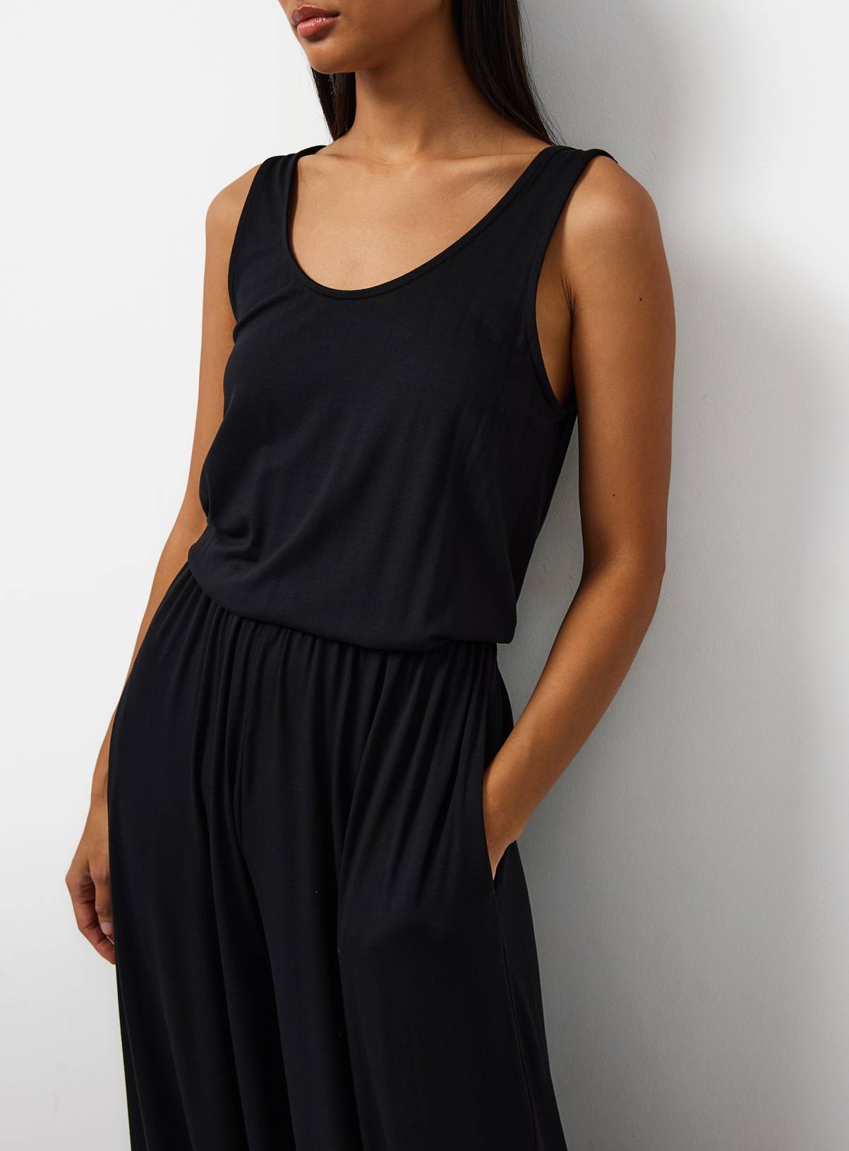 Black Jersey Balloon Leg Jumpsuit 18 - Image 3