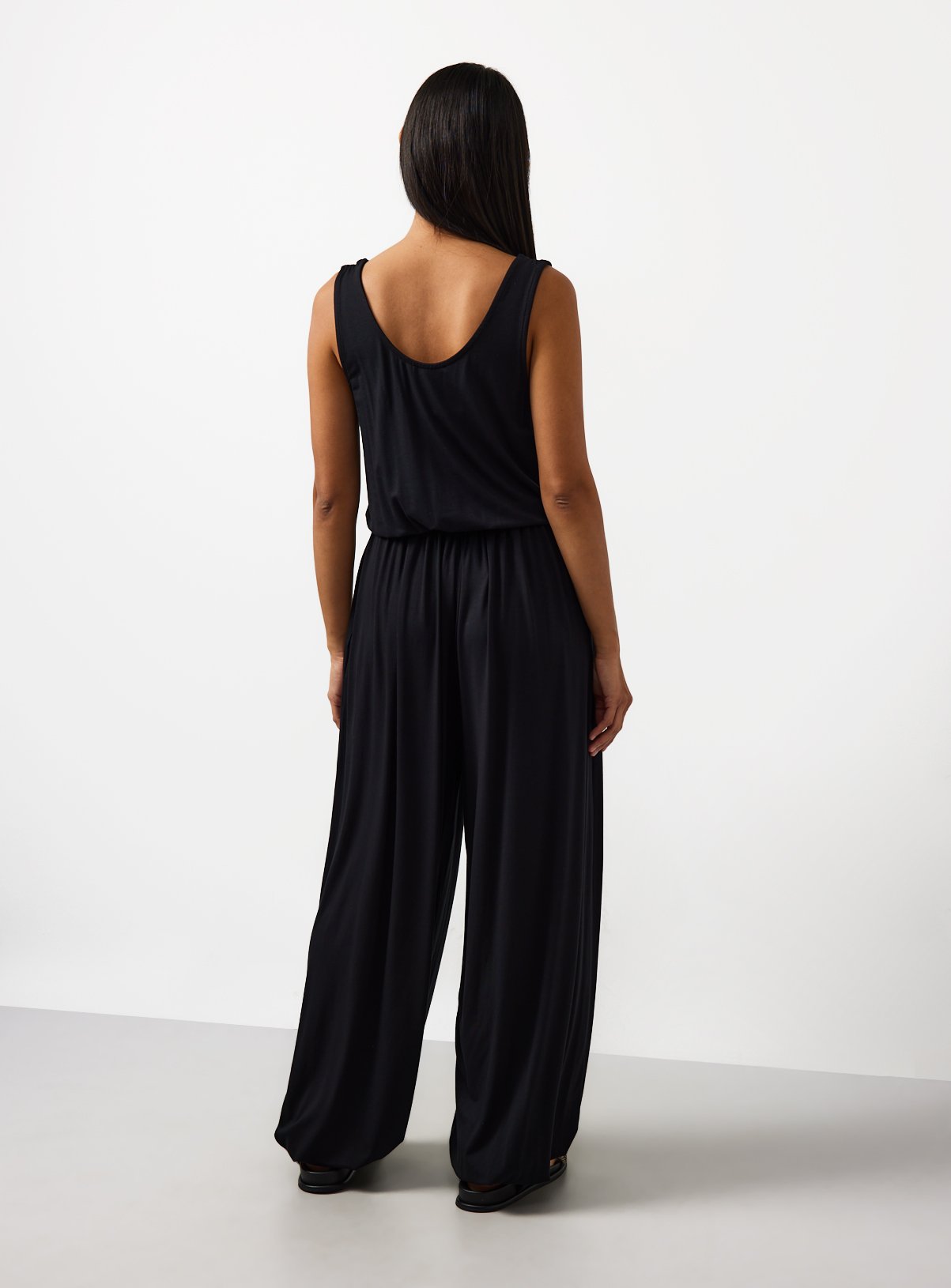 Black Jersey Balloon Leg Jumpsuit 18 - Image 4 thumbnail