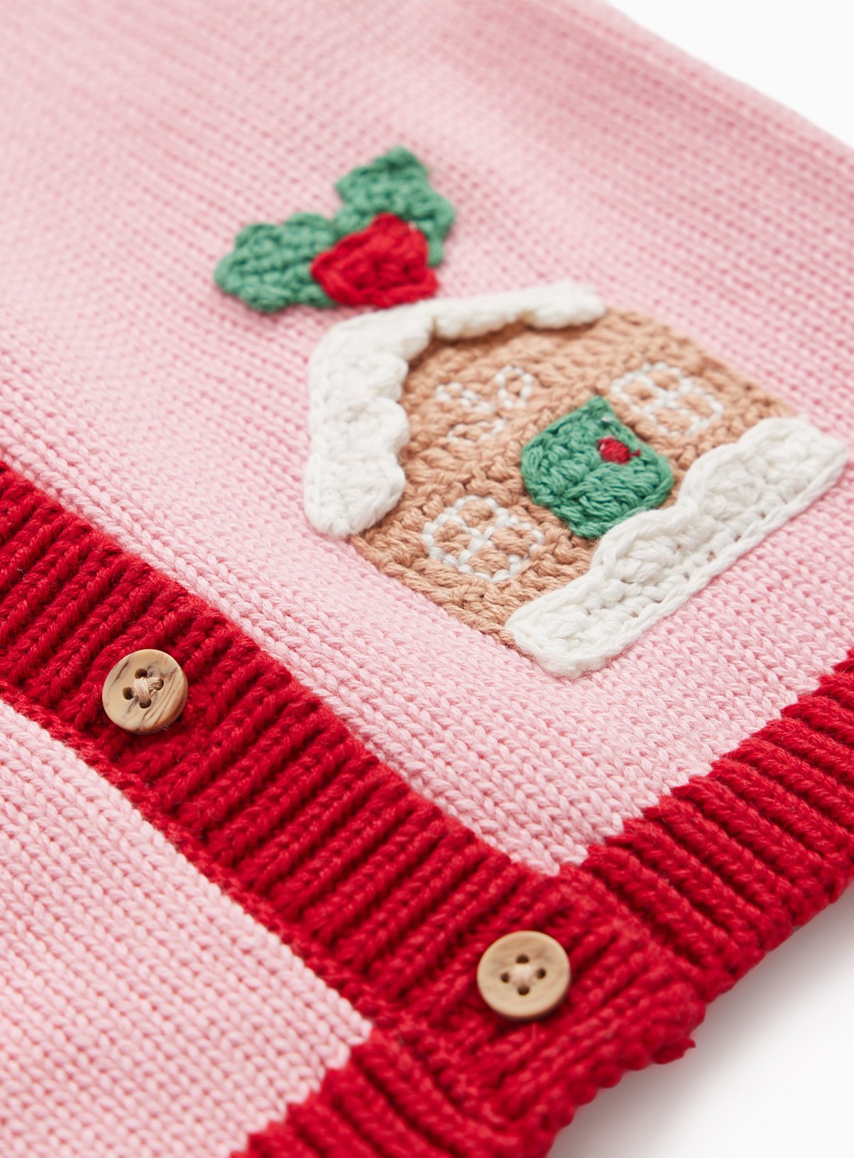 Pink Gingerbread Cardigan Up to 3 mths - Image 2 thumbnail