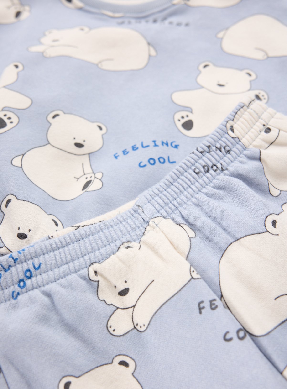 Blue Polar Bear Sweat Set 3-6 months - Image 2 thumbnail
