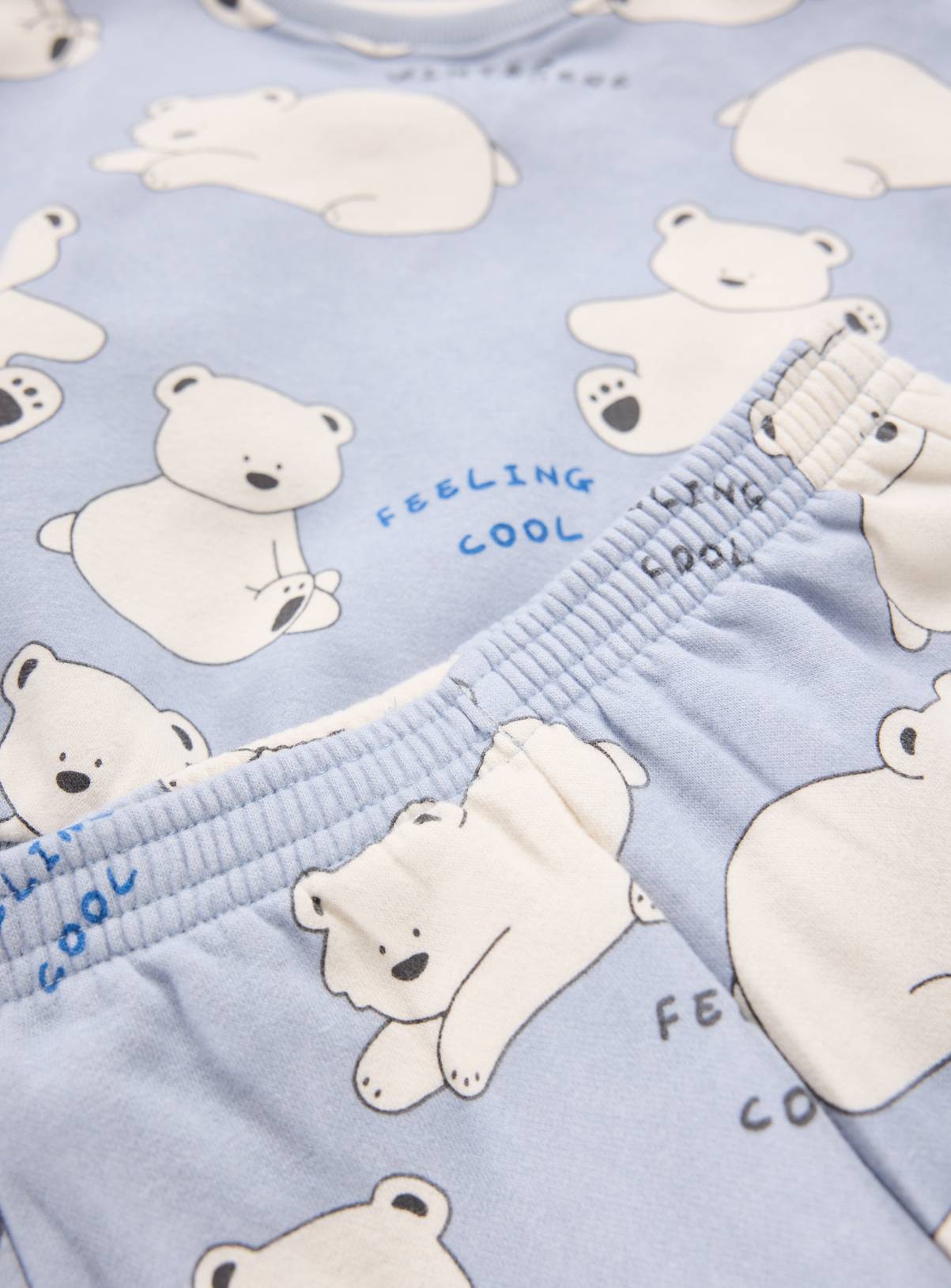 Blue Polar Bear Sweat Set 3-6 months - Image 2