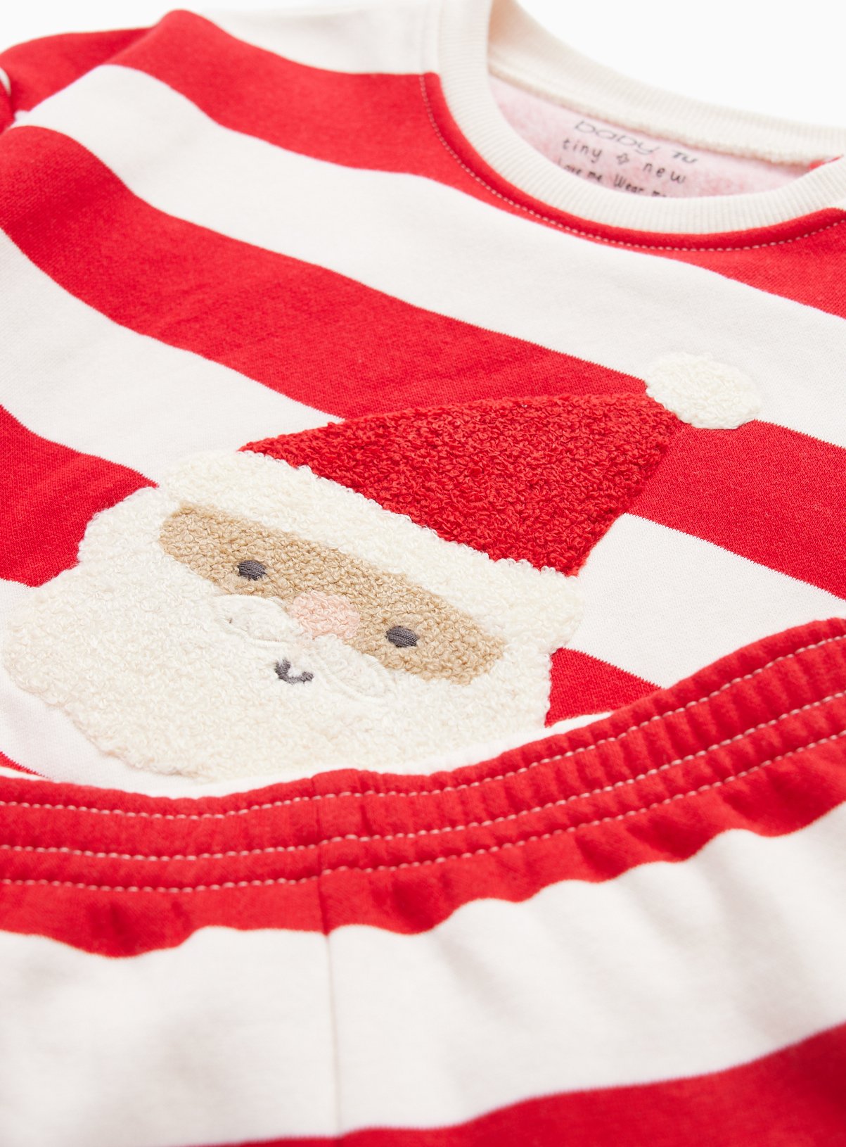 Red Stripe Santa Christmas Sweat Set 18-24 months - Image 2 thumbnail