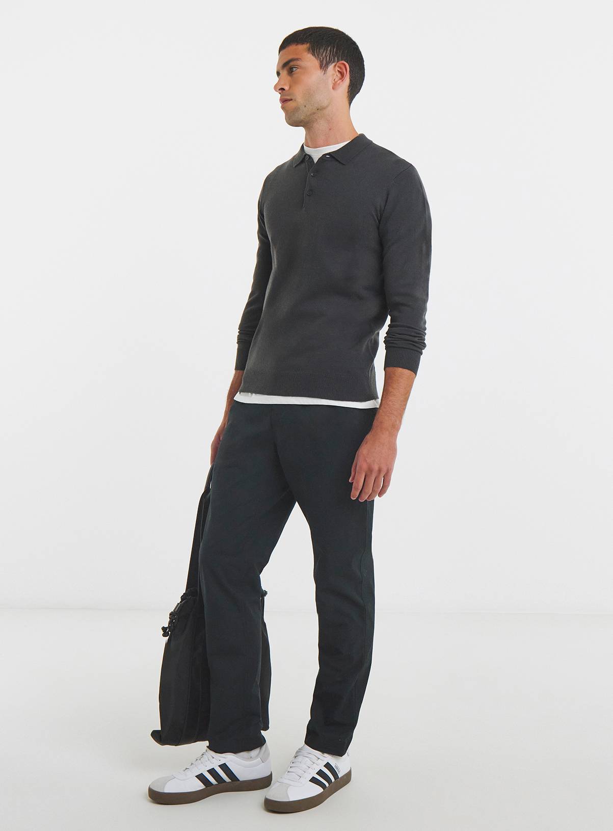 JACAMO Ripstop Tapered Comfort Stretch Trouser Black 36/38 - Image 2