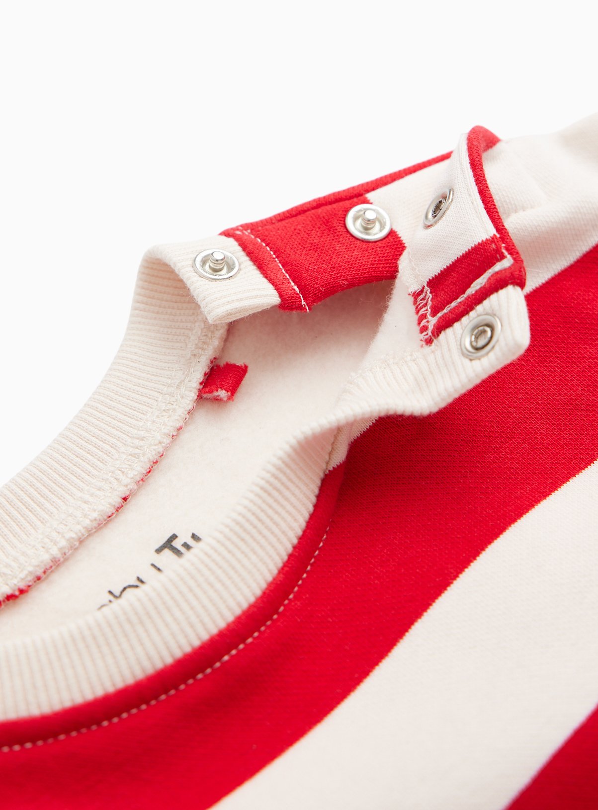 Red & White Stripe Sweat Romper 9-12 months - Image 2 thumbnail