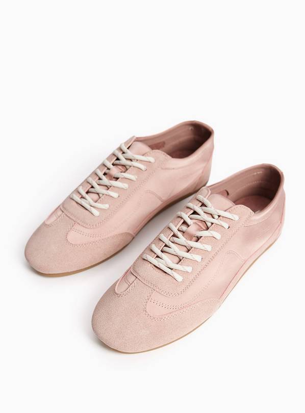 Pink Satin Panel Trainers 3