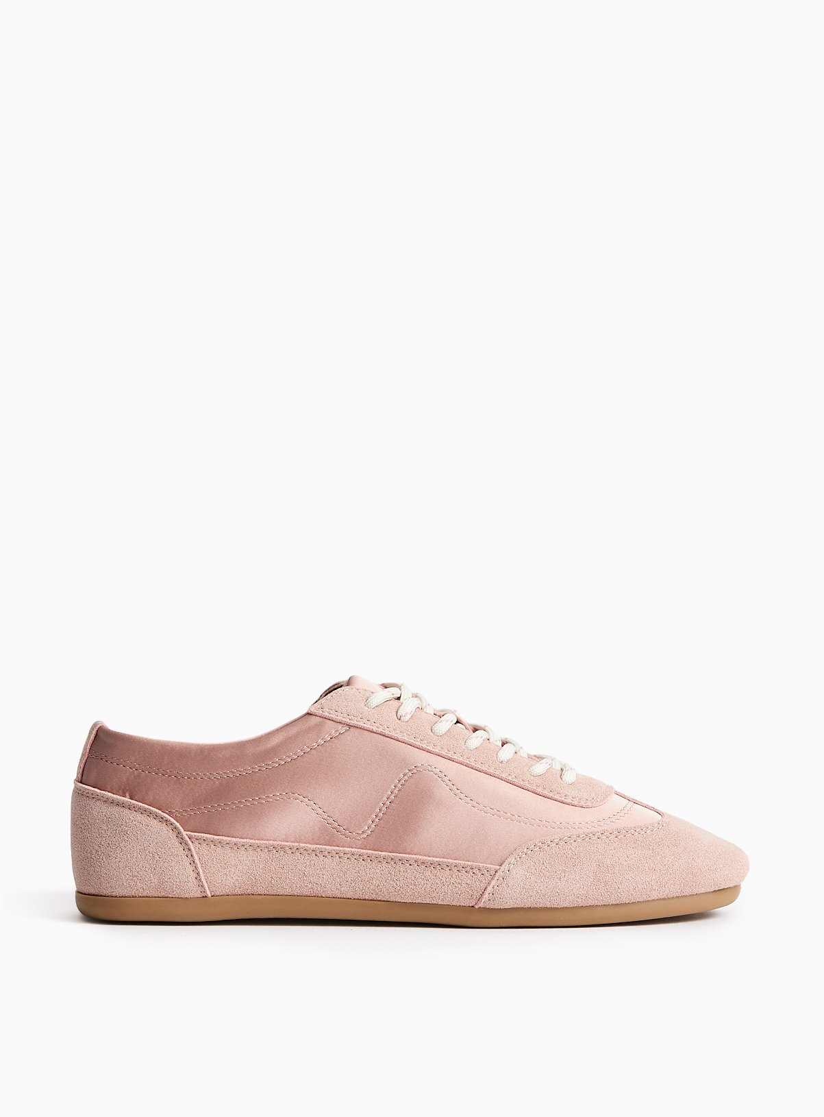 Pink Satin Panel Trainers 8 - Image 2 thumbnail