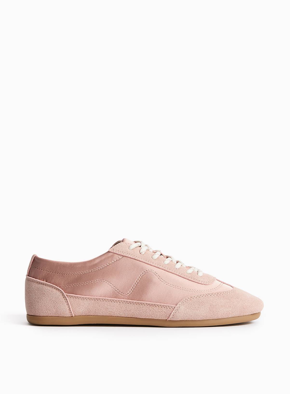 Pink Satin Panel Trainers 8 - Image 2