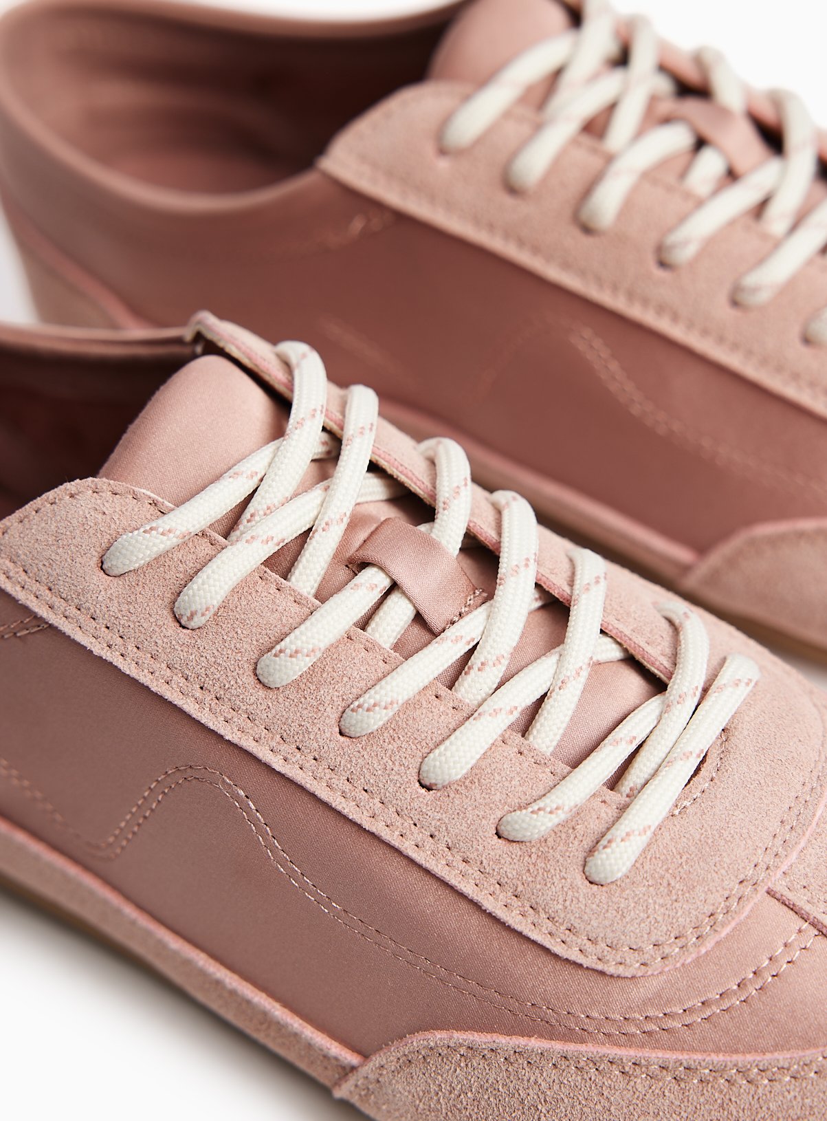 Pink Satin Panel Trainers 8 - Image 4 thumbnail