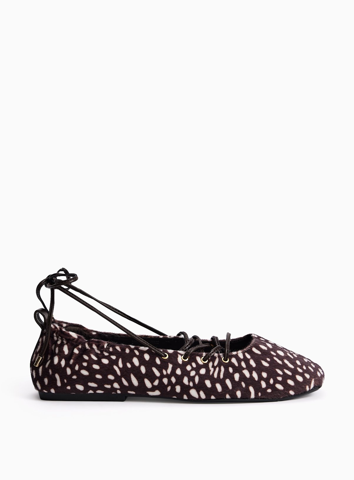 Deer Print Lace Up Ballerina Shoes 7 - Image 2 thumbnail