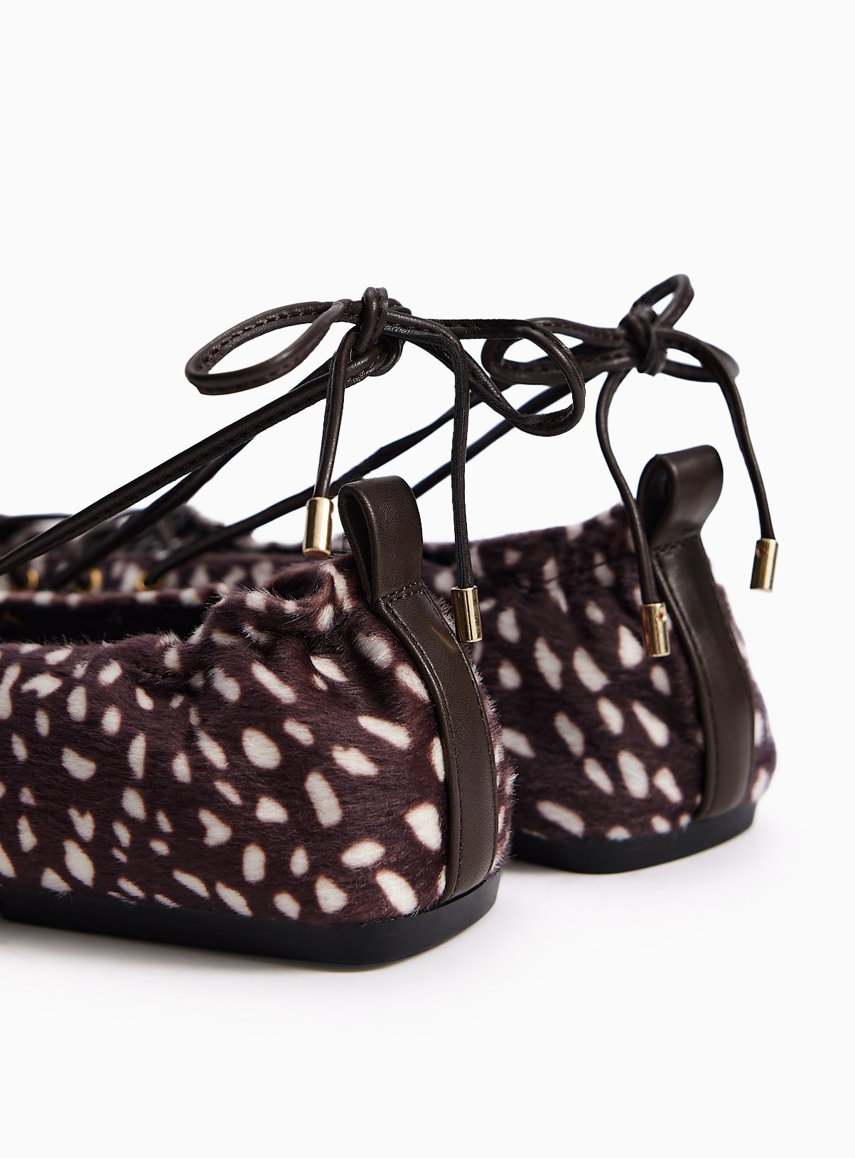 Deer Print Lace Up Ballerina Shoes 7 - Image 4 thumbnail