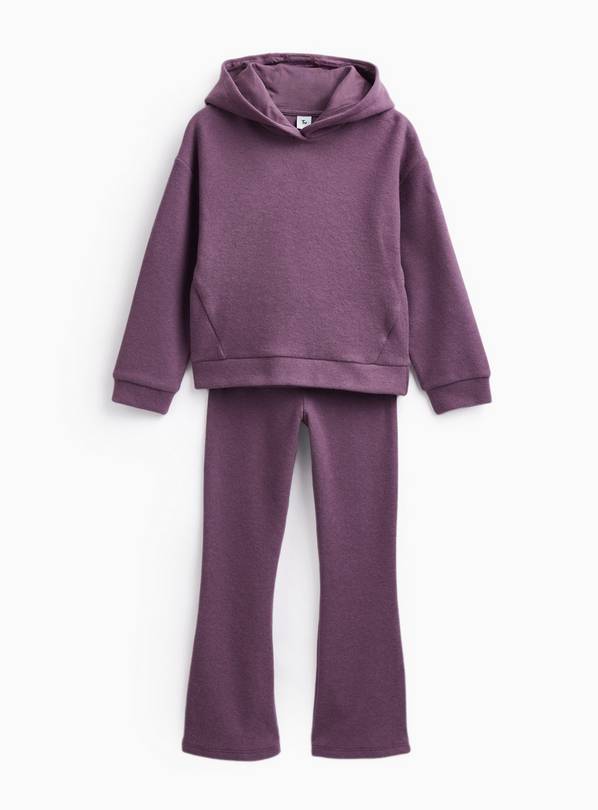 Purple All Season Knit Hoodie & Bottoms Set 7 years