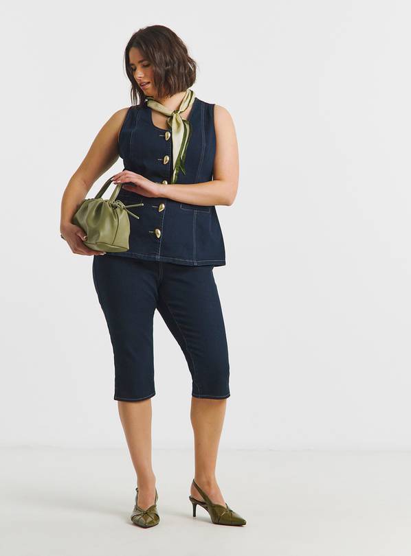 SIMPLY BE Indigo Capri Jeans Co Ord 10