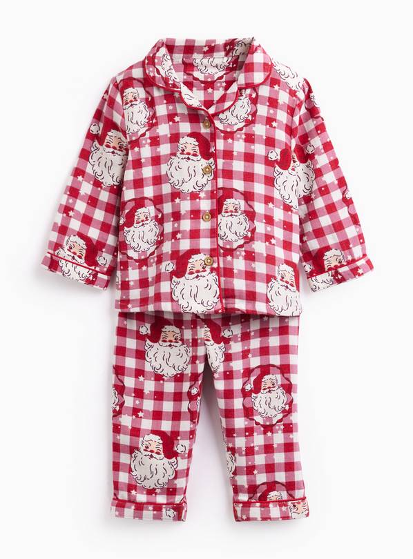 Family Matching Santa Check 2-Piece Christmas Pyjama Set 18-24 months