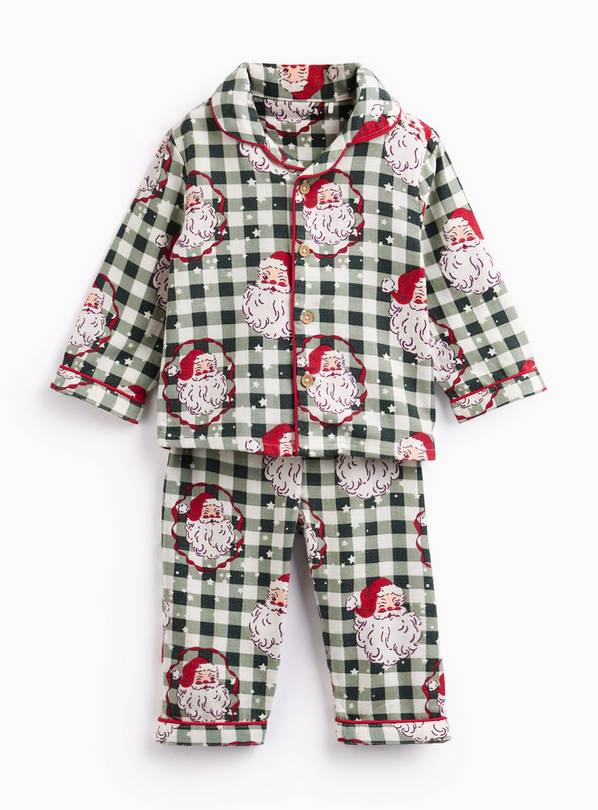 Family Matching Santa Check 2-Piece Christmas Pyjama Set Newborn