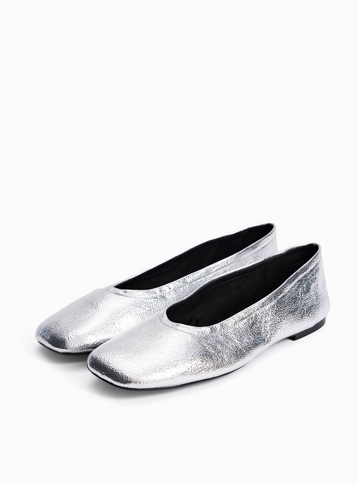 Silver Square Toe Ballerina Shoes 6 - Image 2
