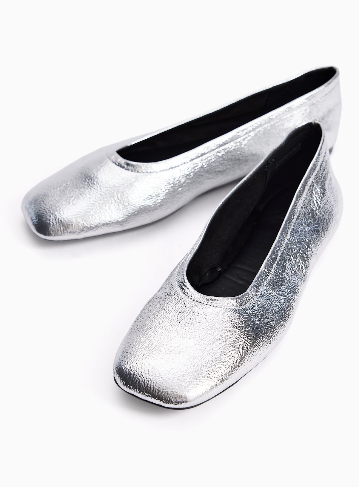 Silver Square Toe Ballerina Shoes 6 - Image 3 thumbnail