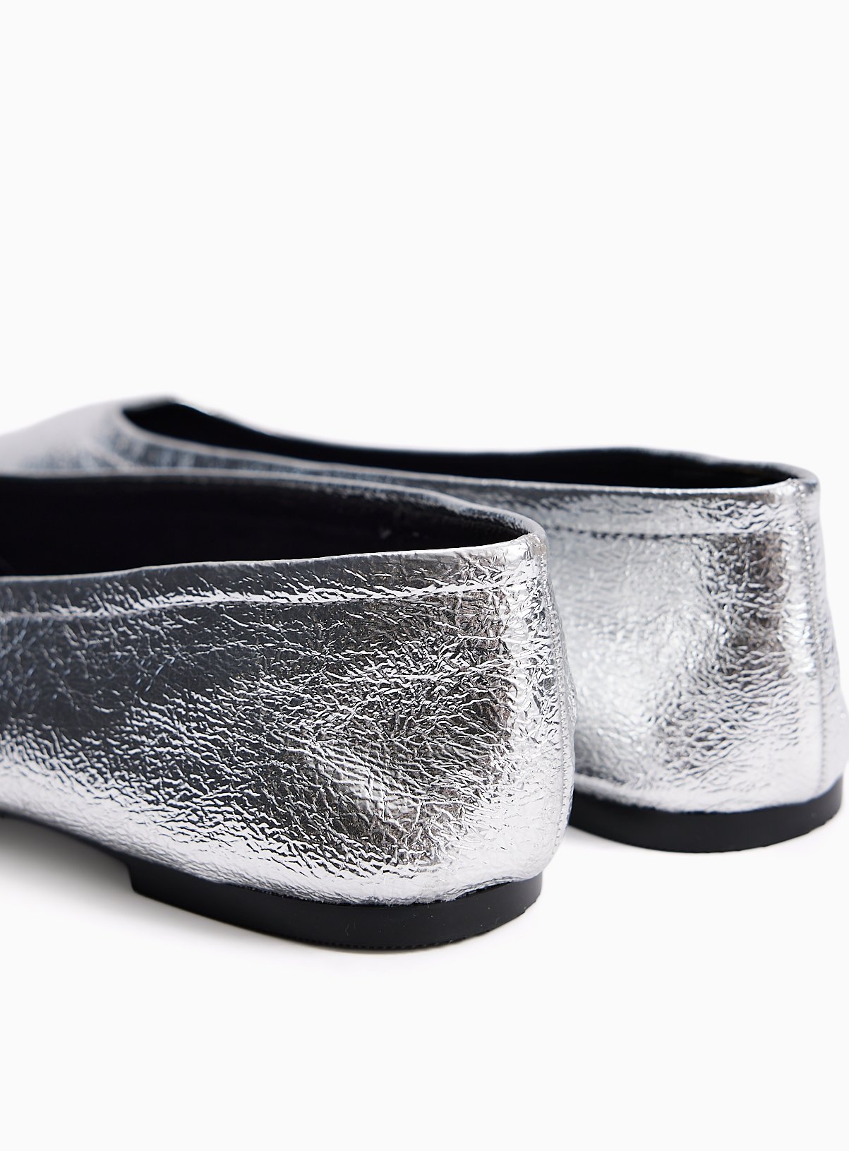 Silver Square Toe Ballerina Shoes 6 - Image 4 thumbnail