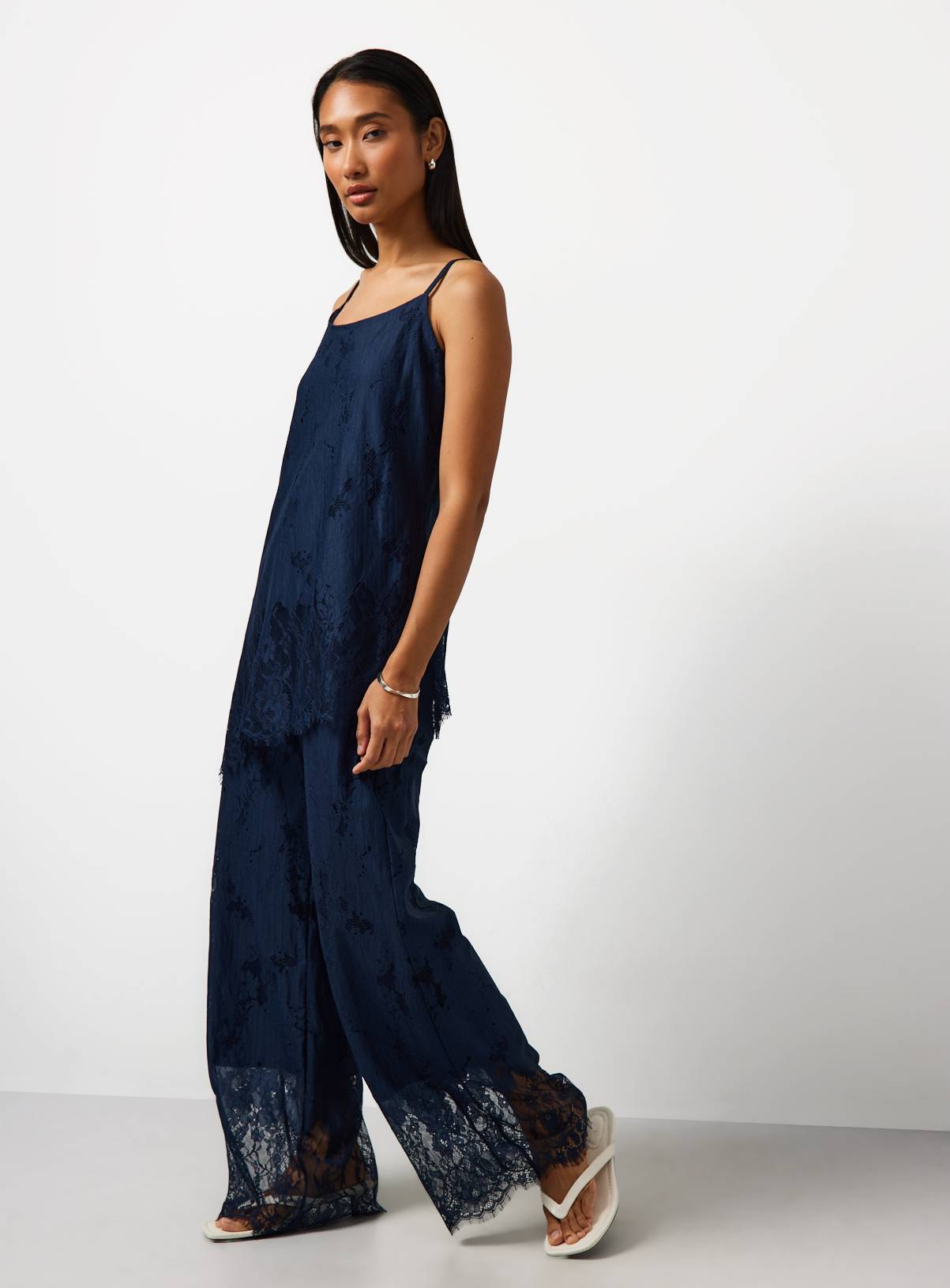 Navy Lace Cami Co-ord Top 26 - Image 2