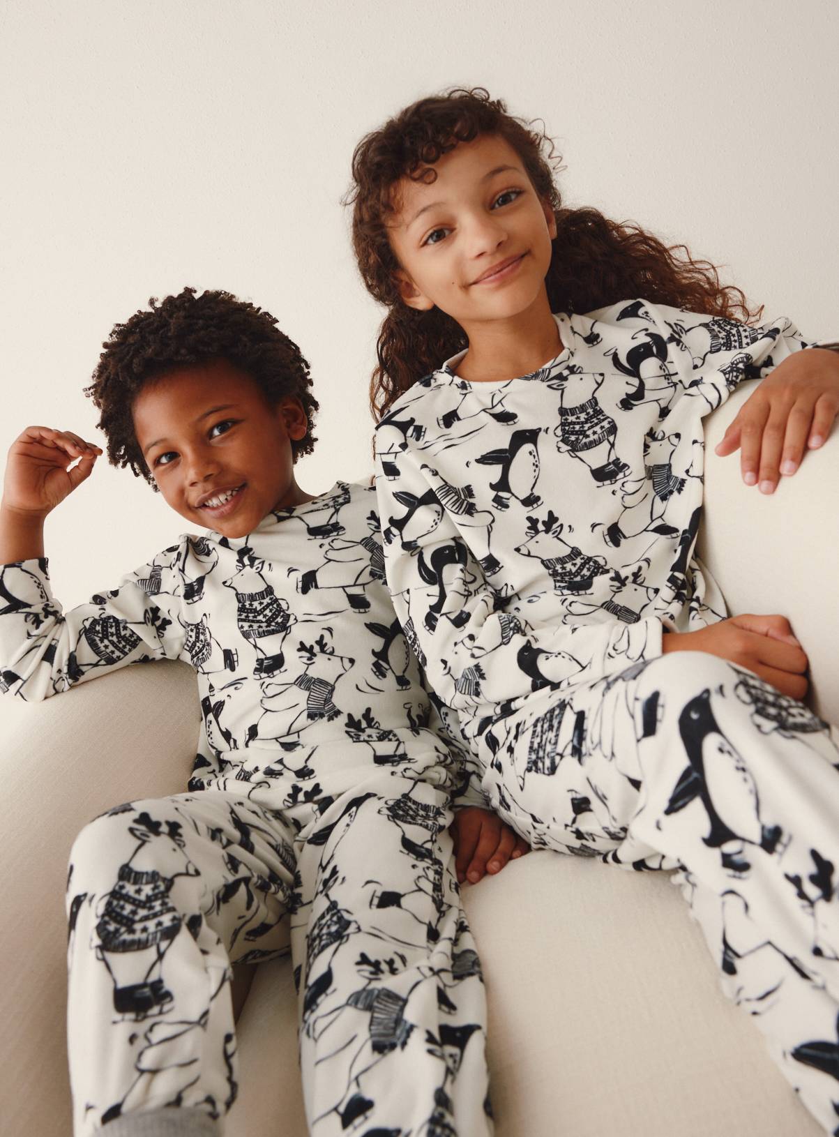 Family Matching Kids' Polar Bear Slinky Christmas Pyjama Set 11-12 years - Image 1
