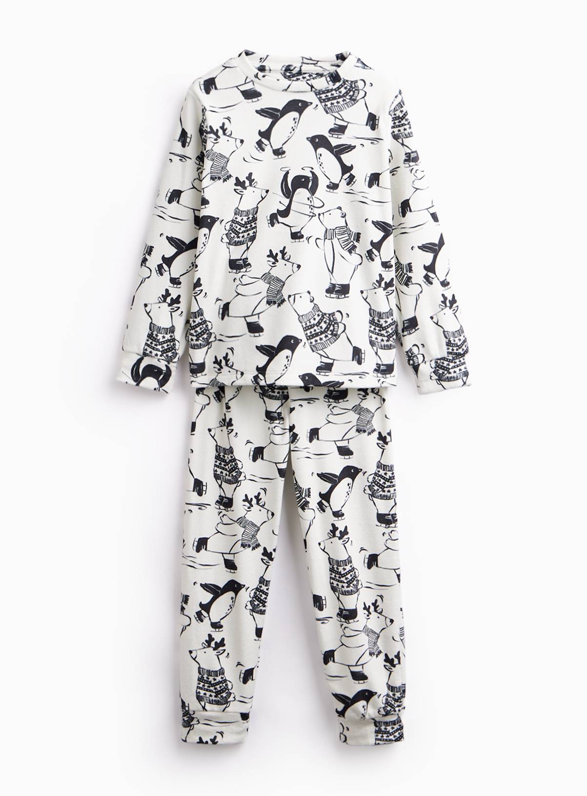 Family Matching Kids' Polar Bear Slinky Christmas Pyjama Set 11-12 years - Image 2