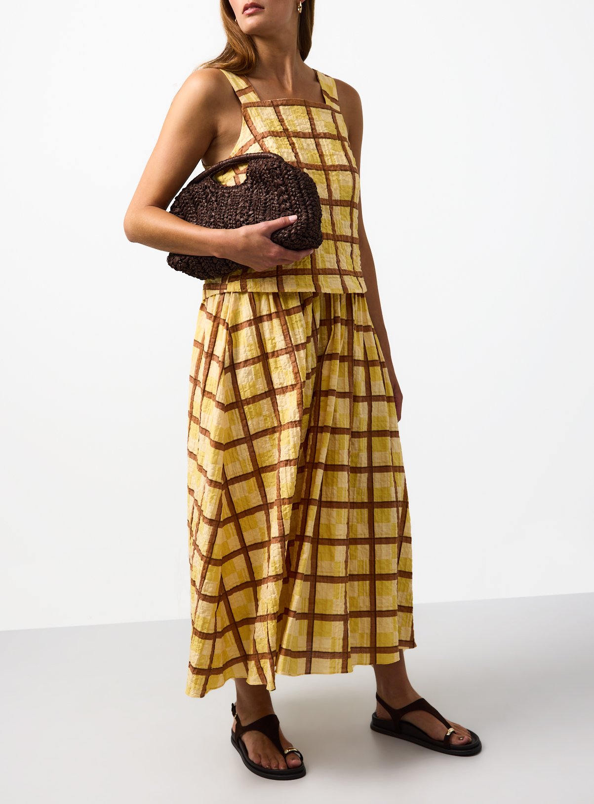 Yellow Geo Print Square Neck Shell Top 16 - Image 2 thumbnail