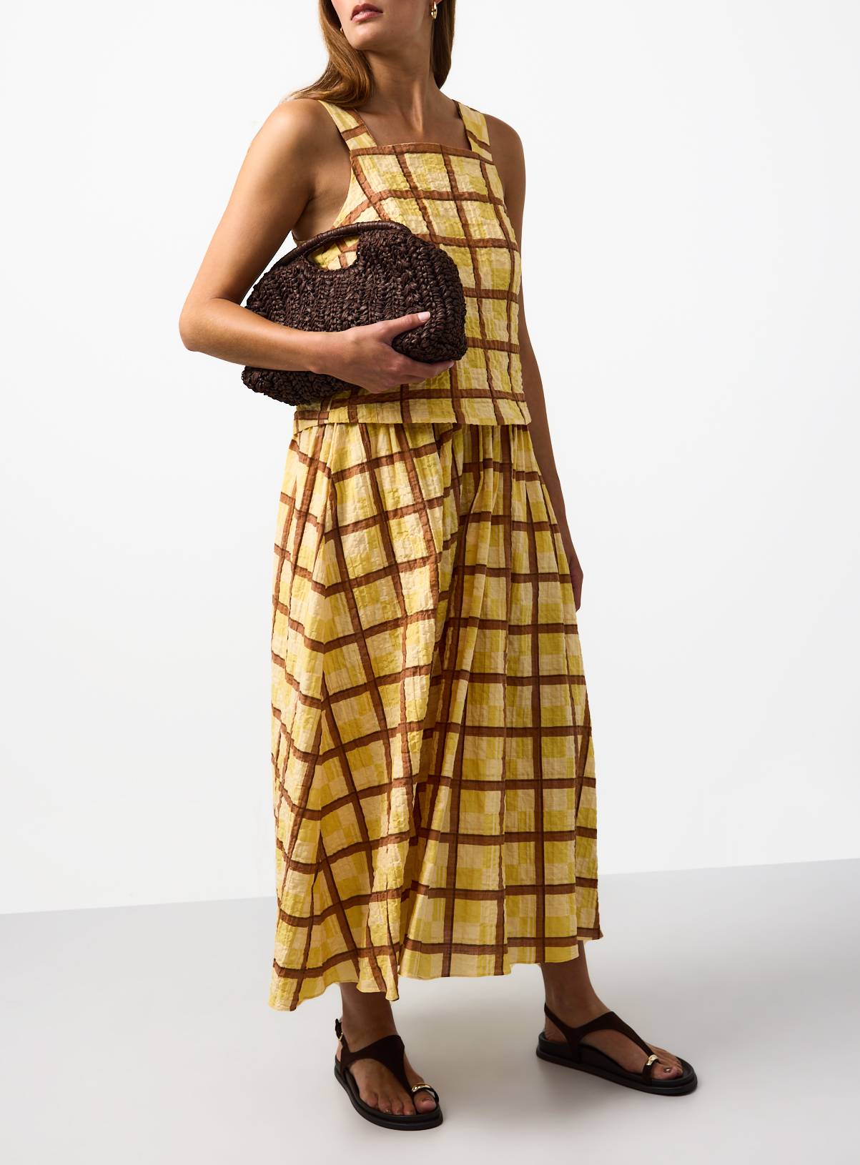 Yellow Geo Print Square Neck Shell Top 16 - Image 2
