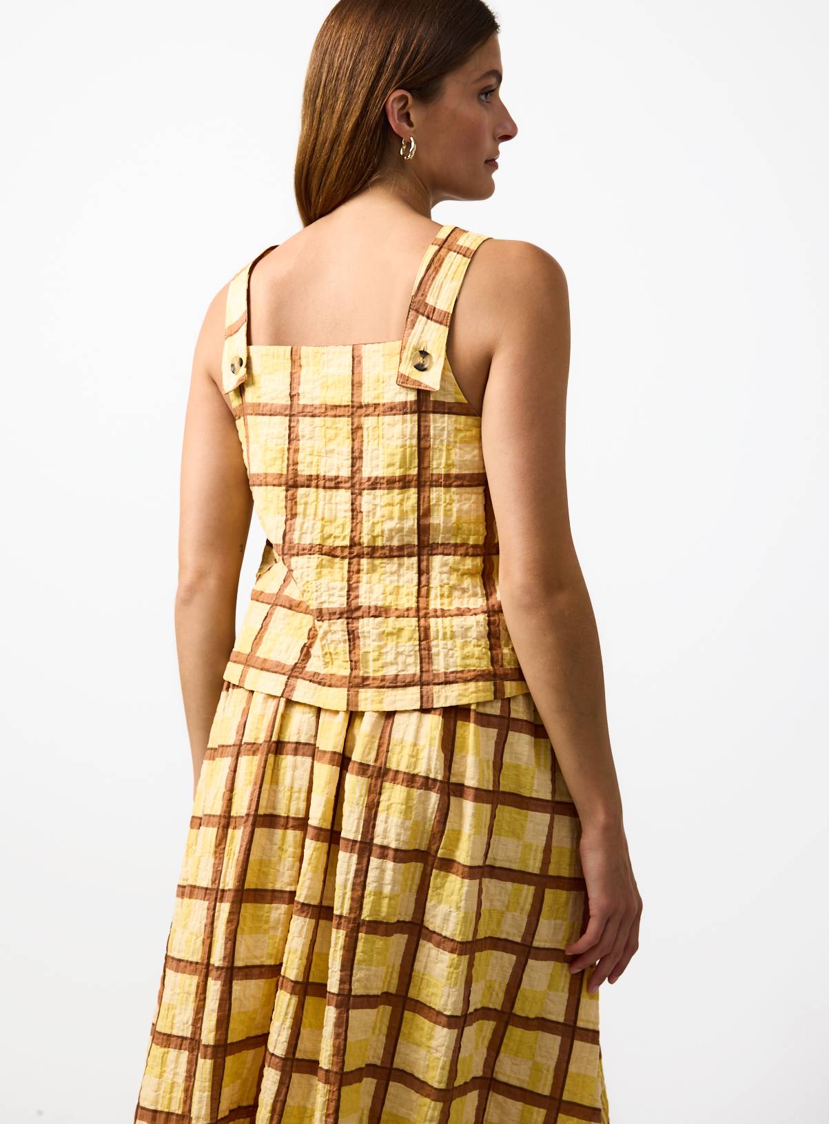 Yellow Geo Print Square Neck Shell Top 16 - Image 4