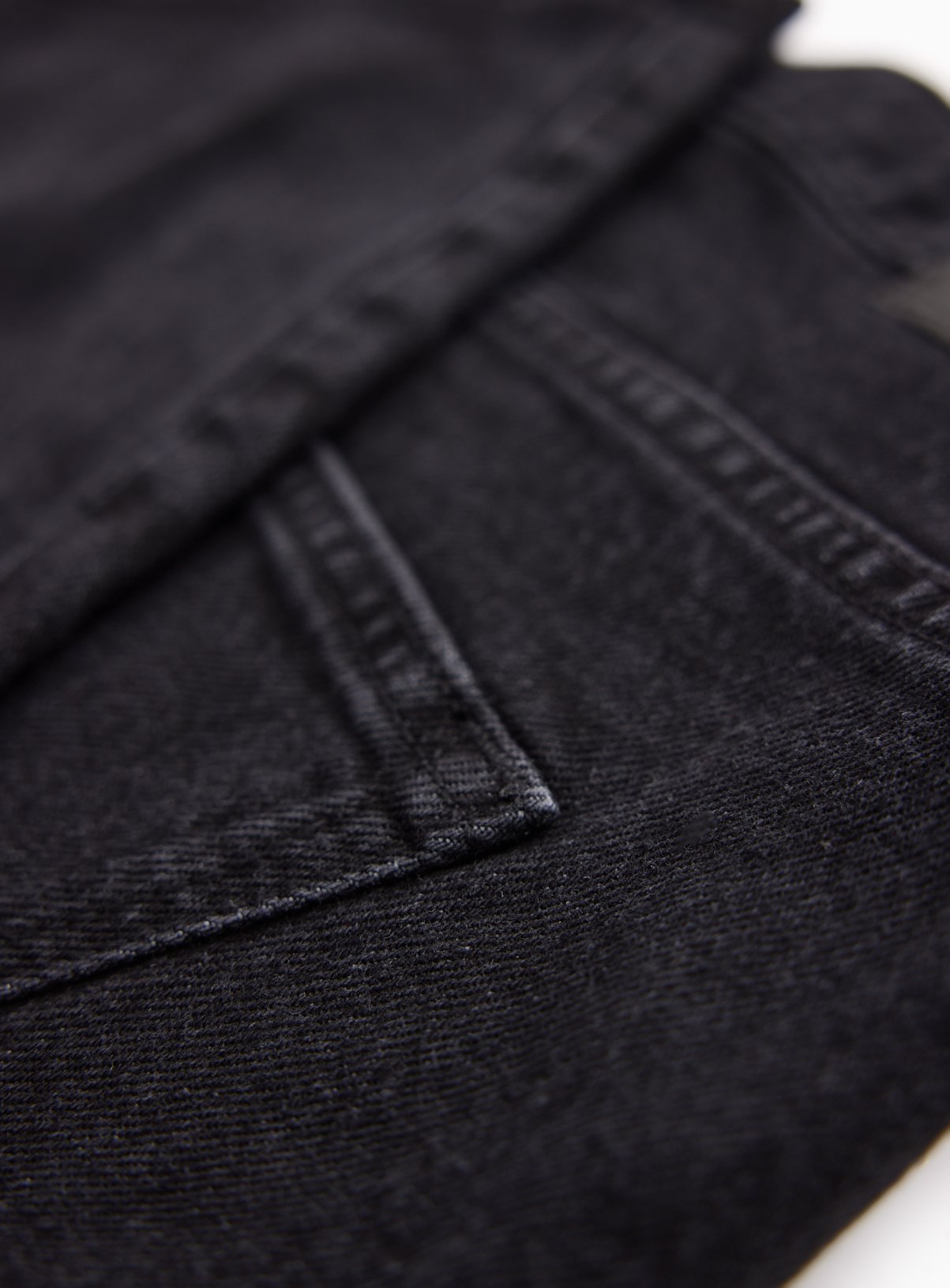 Black Vintage Wash Relaxed Straight Fit Jeans 30L - Image 4 thumbnail