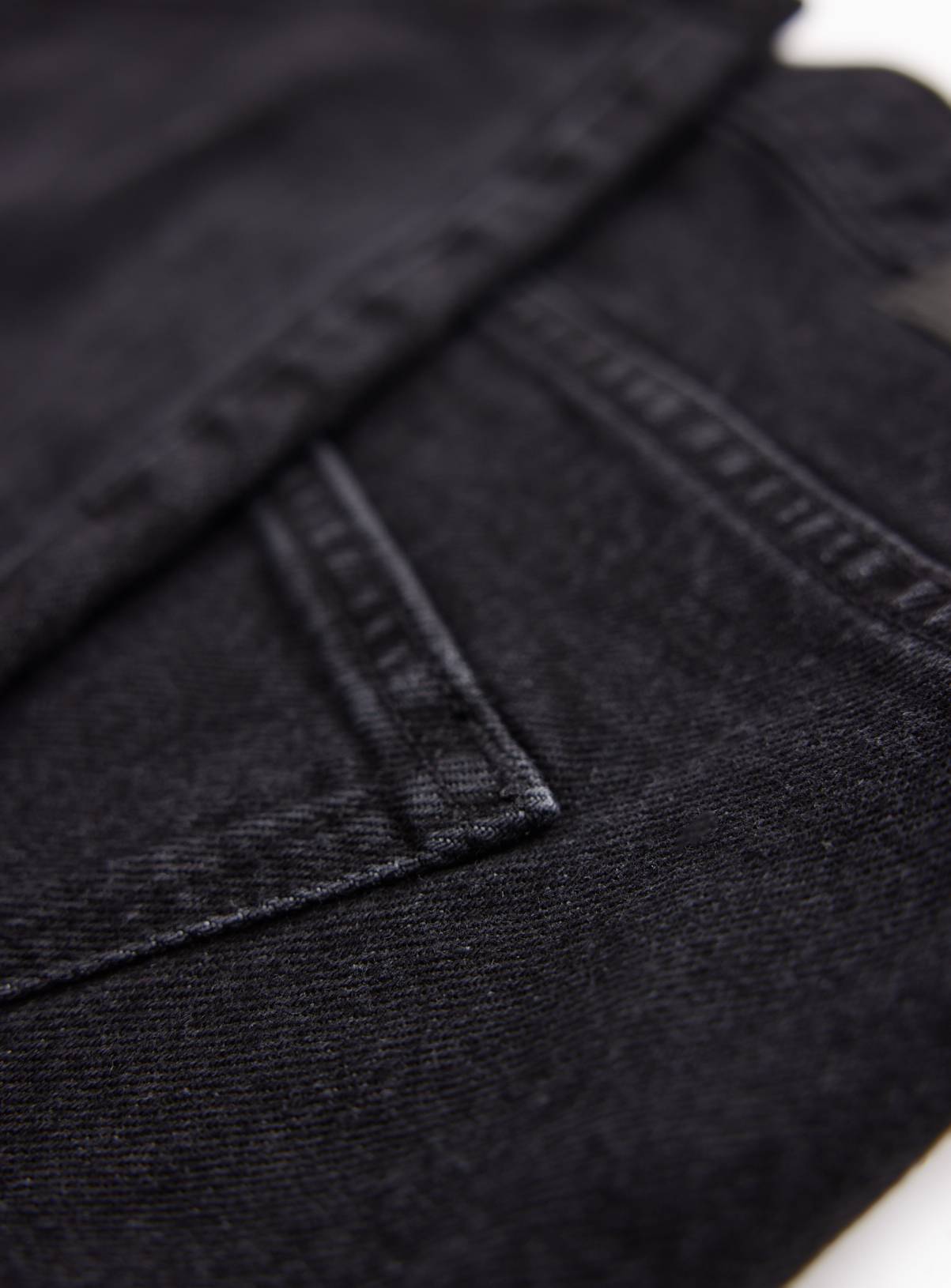 Black Vintage Wash Relaxed Straight Fit Jeans 30L - Image 4