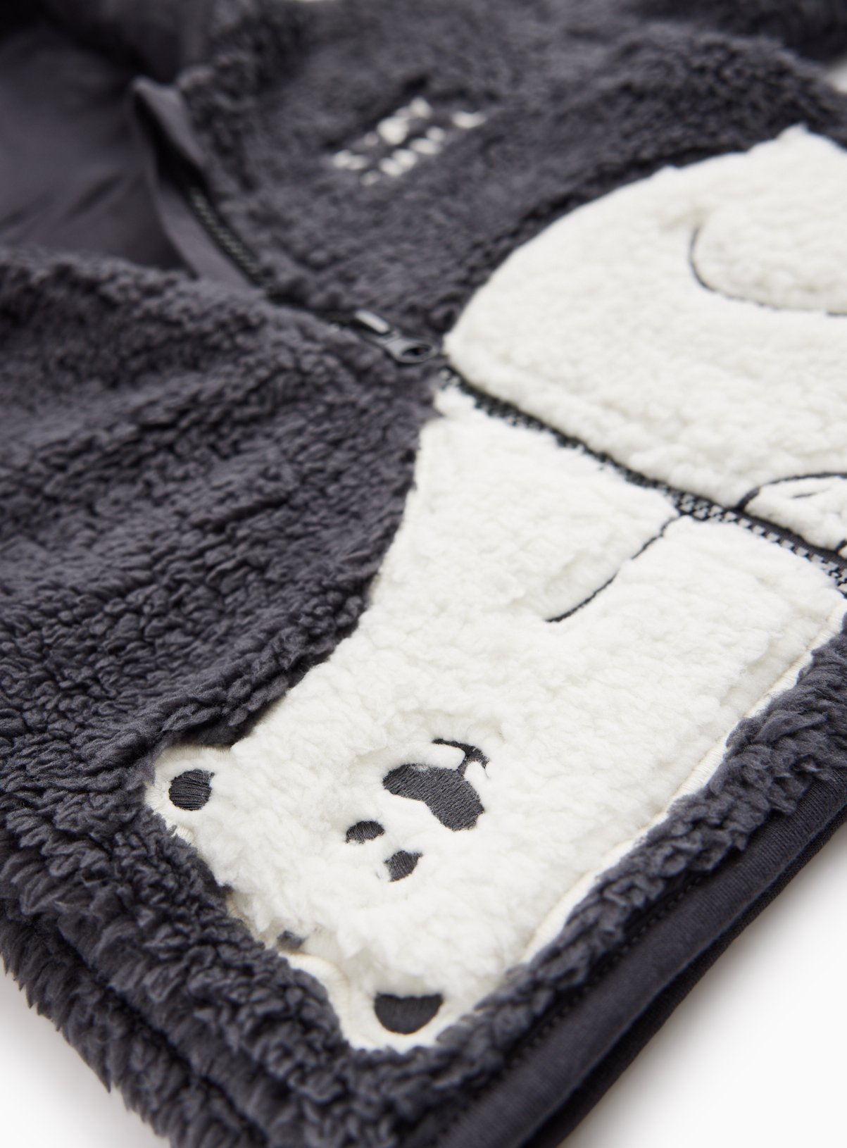 Polar Bear Borg Hooded Jacket 6-9 months - Image 2 thumbnail