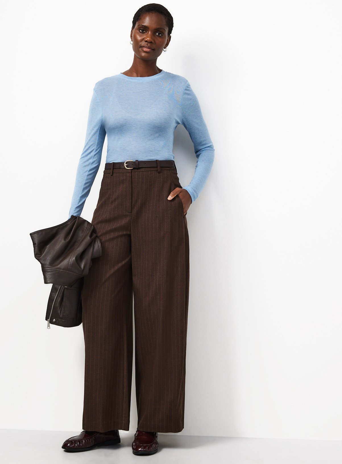 Blue Wool Blend Second Skin Top 16 - Image 3 thumbnail