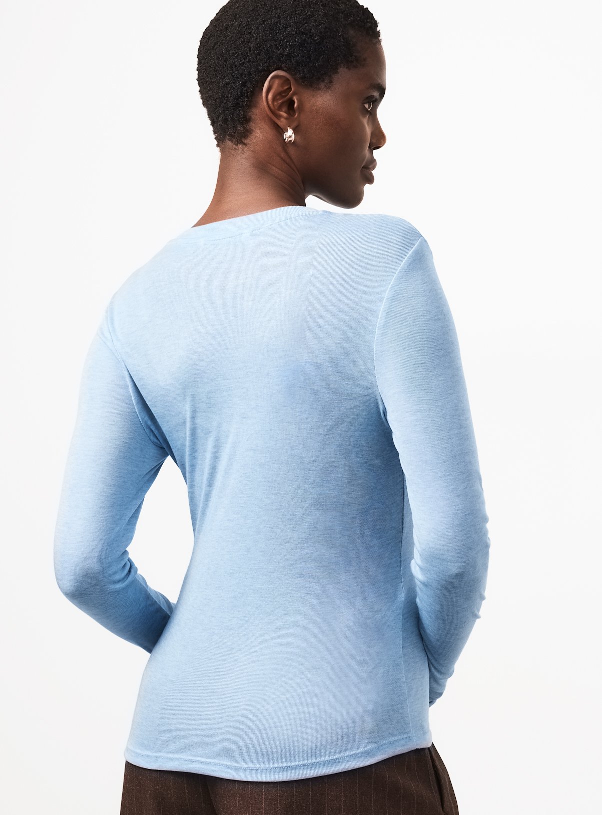 Blue Wool Blend Second Skin Top 16 - Image 4 thumbnail