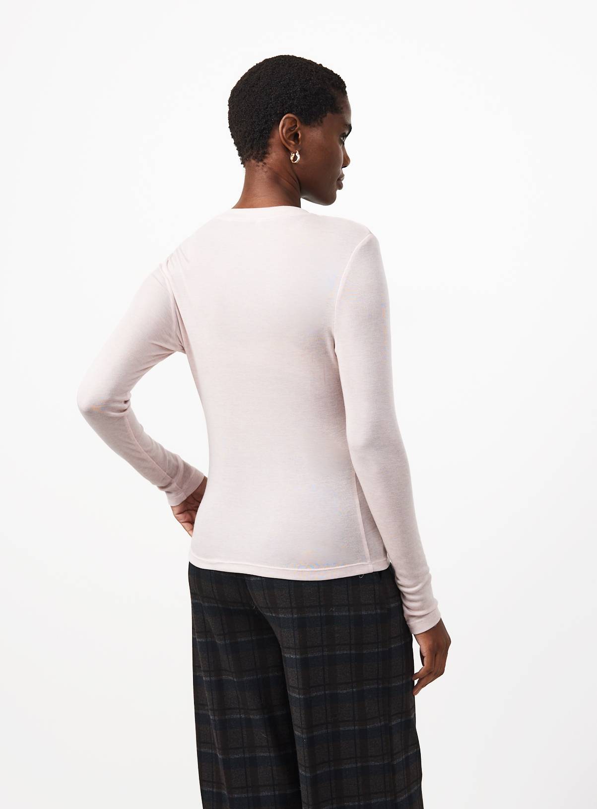 Pink Wool Blend Second Skin Top 18 - Image 4