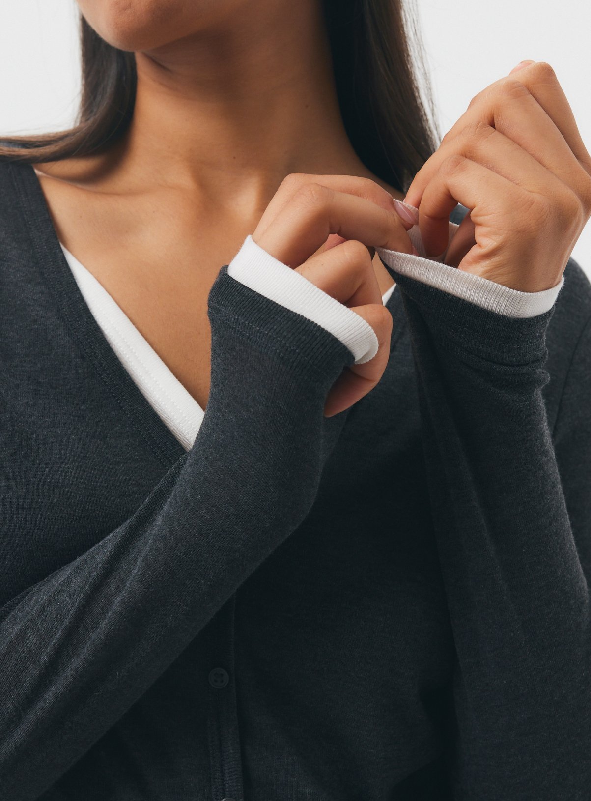 Charcoal Wool Blend Cardigan 20 - Image 3 thumbnail