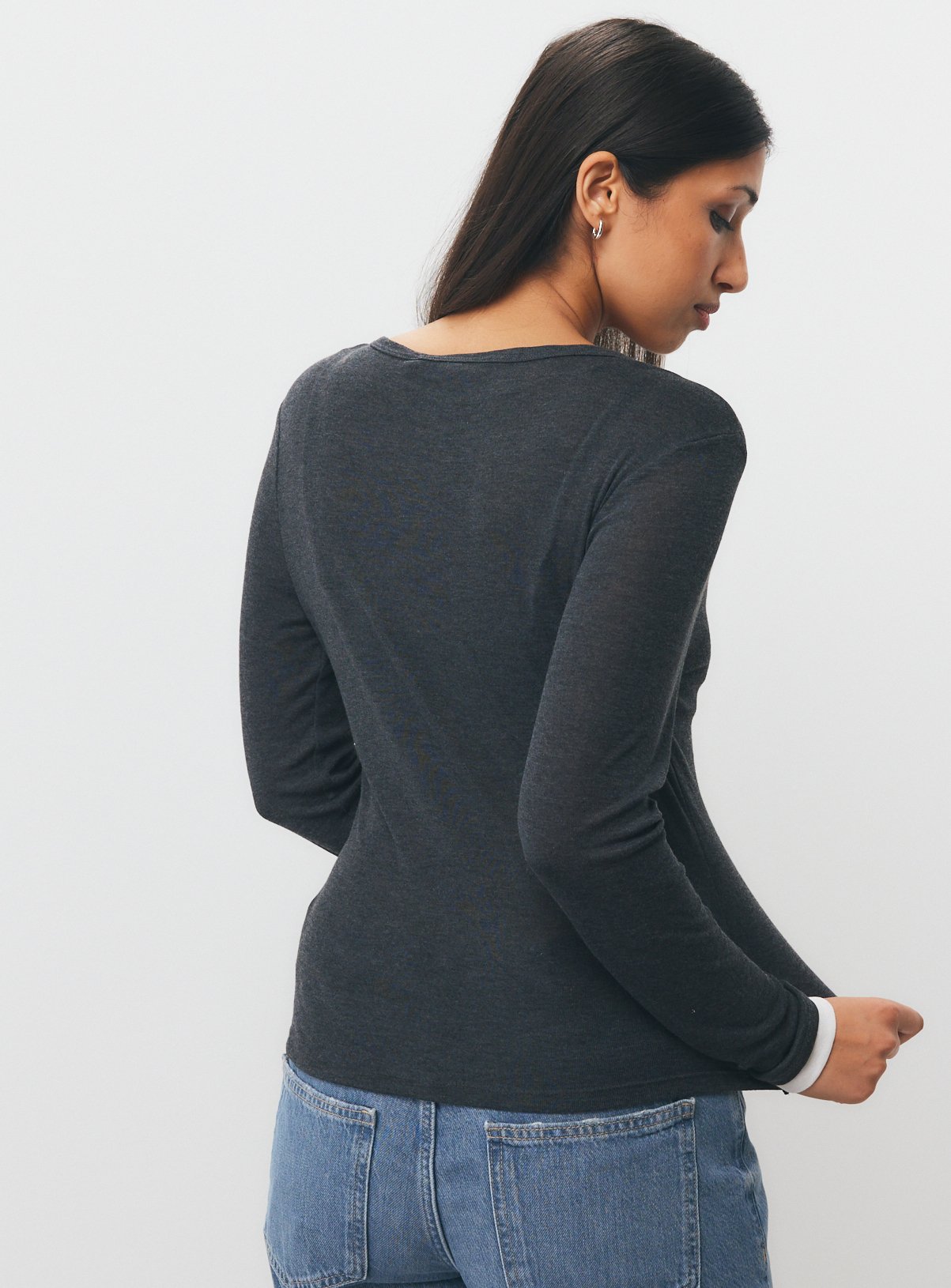 Charcoal Wool Blend Cardigan 20 - Image 4 thumbnail