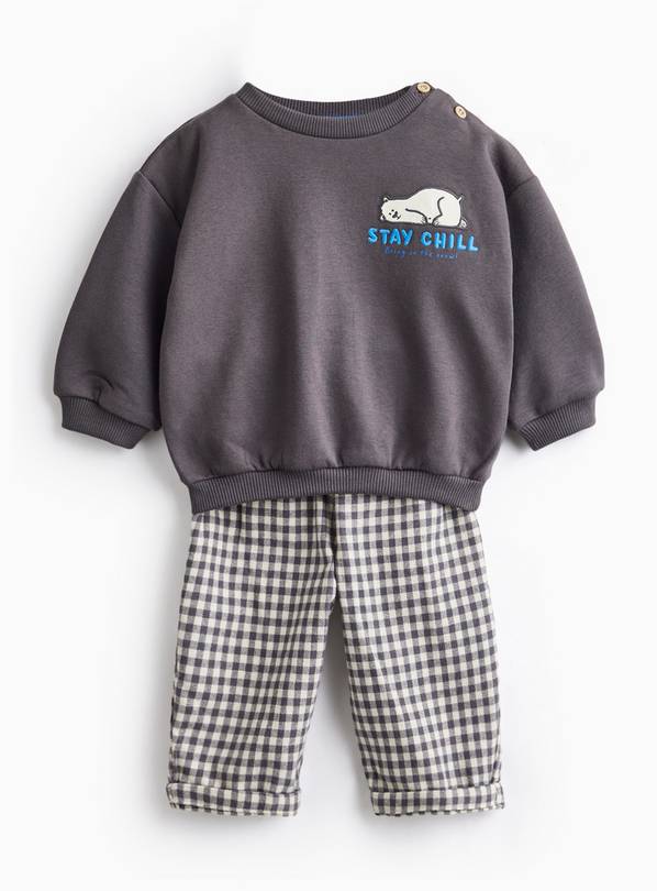 Stay Chill Polar Bear Sweat Set 18-24 months
