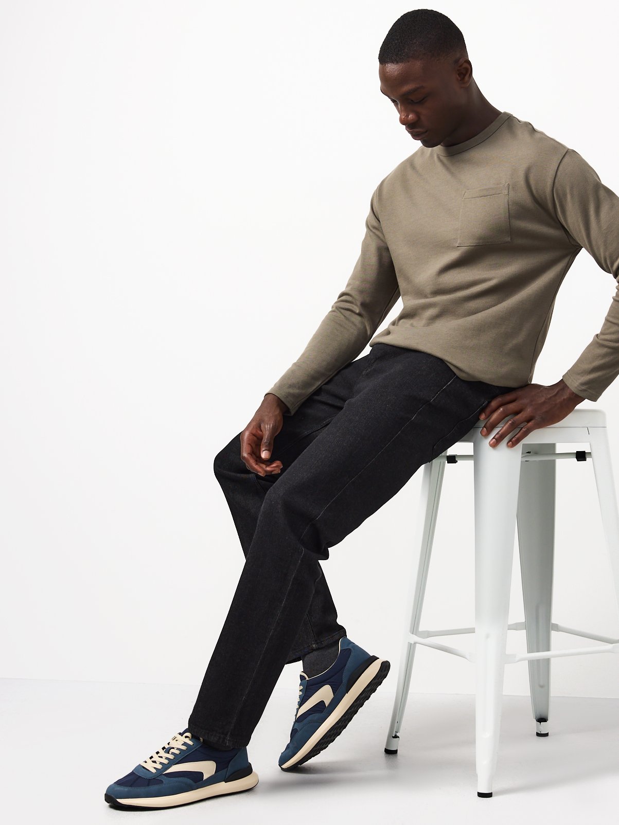 Black Straight Stretch Denim Jeans 2-Pack 40S - Image 2 thumbnail