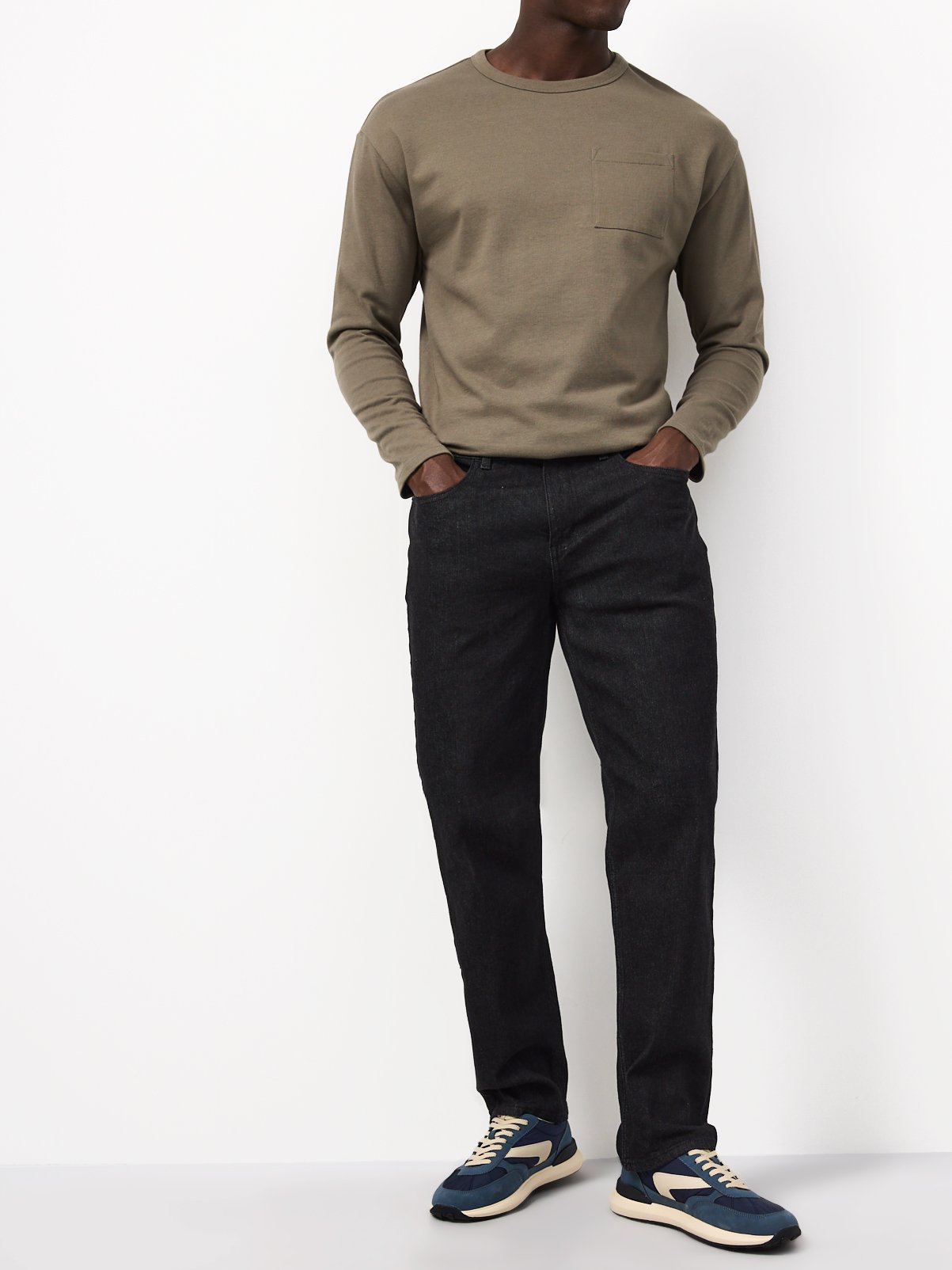 Black Straight Stretch Denim Jeans 2-Pack 40S - Image 3 thumbnail