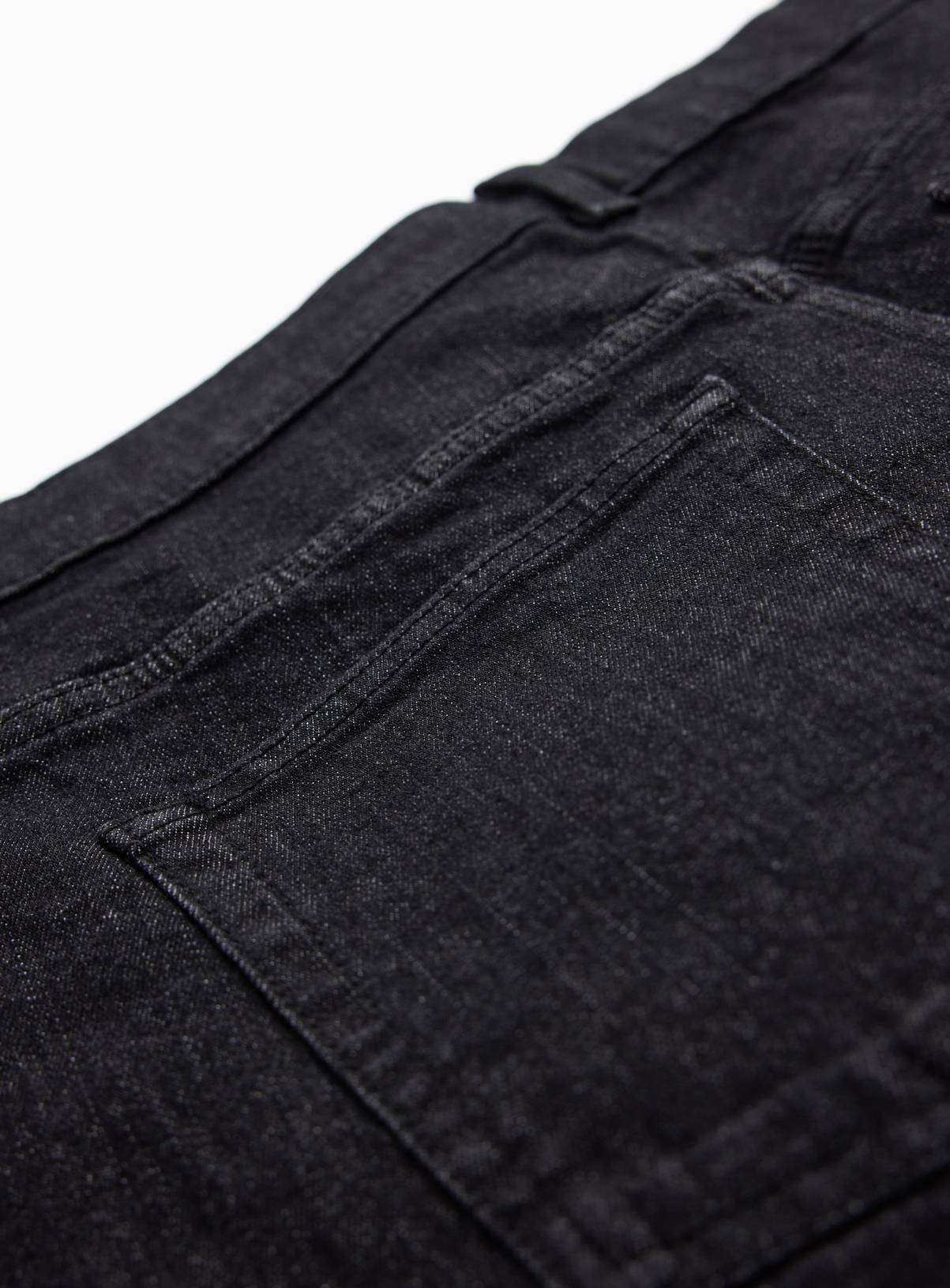 Black Straight Stretch Denim Jeans 2-Pack 40S - Image 4