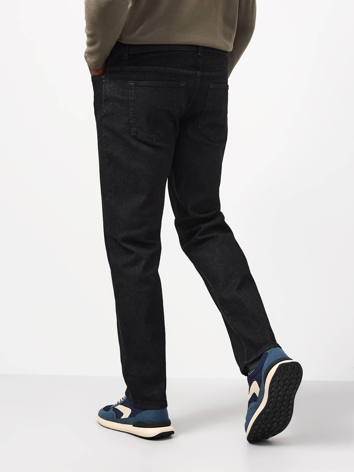 Black Straight Stretch Denim Jeans 2-Pack 40S - Image 5