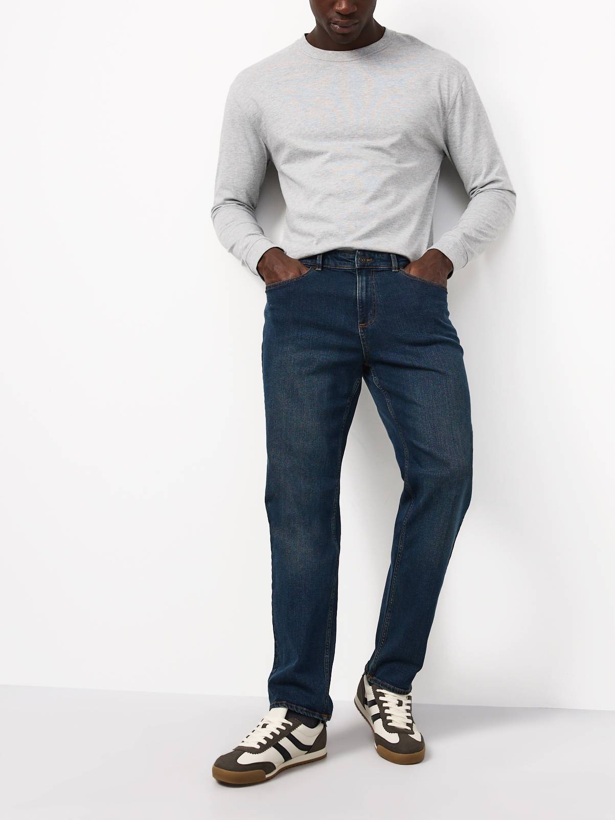 Blue Straight Stretch Denim Jeans 2-Pack 34R - Image 2