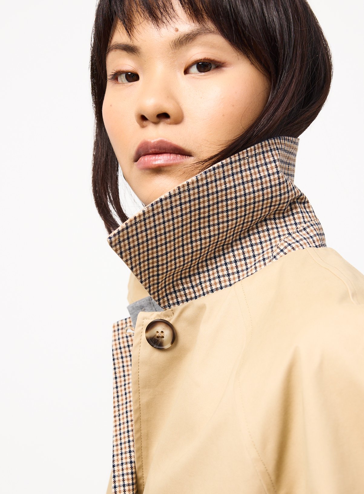 Natural Reversible Trench Coat XS - Image 2 thumbnail