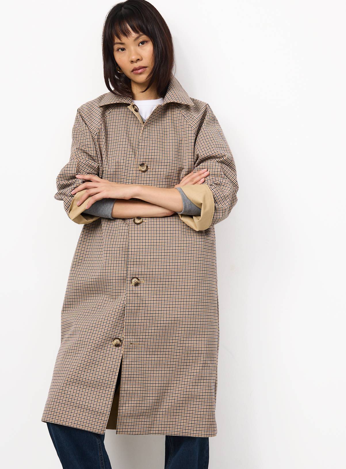 Natural Reversible Trench Coat XS - Image 3