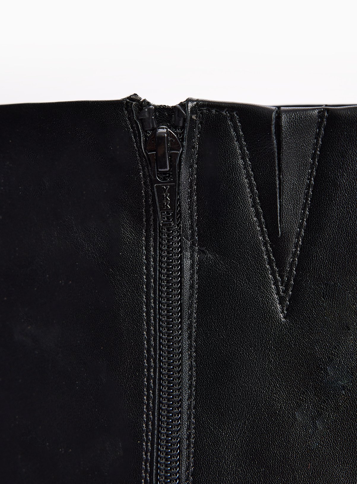 Black Smooth PU Long Leg Western Boots 3 - Image 3 thumbnail