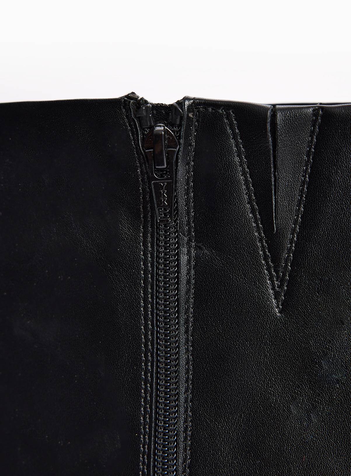 Black Smooth PU Long Leg Western Boots 3 - Image 3
