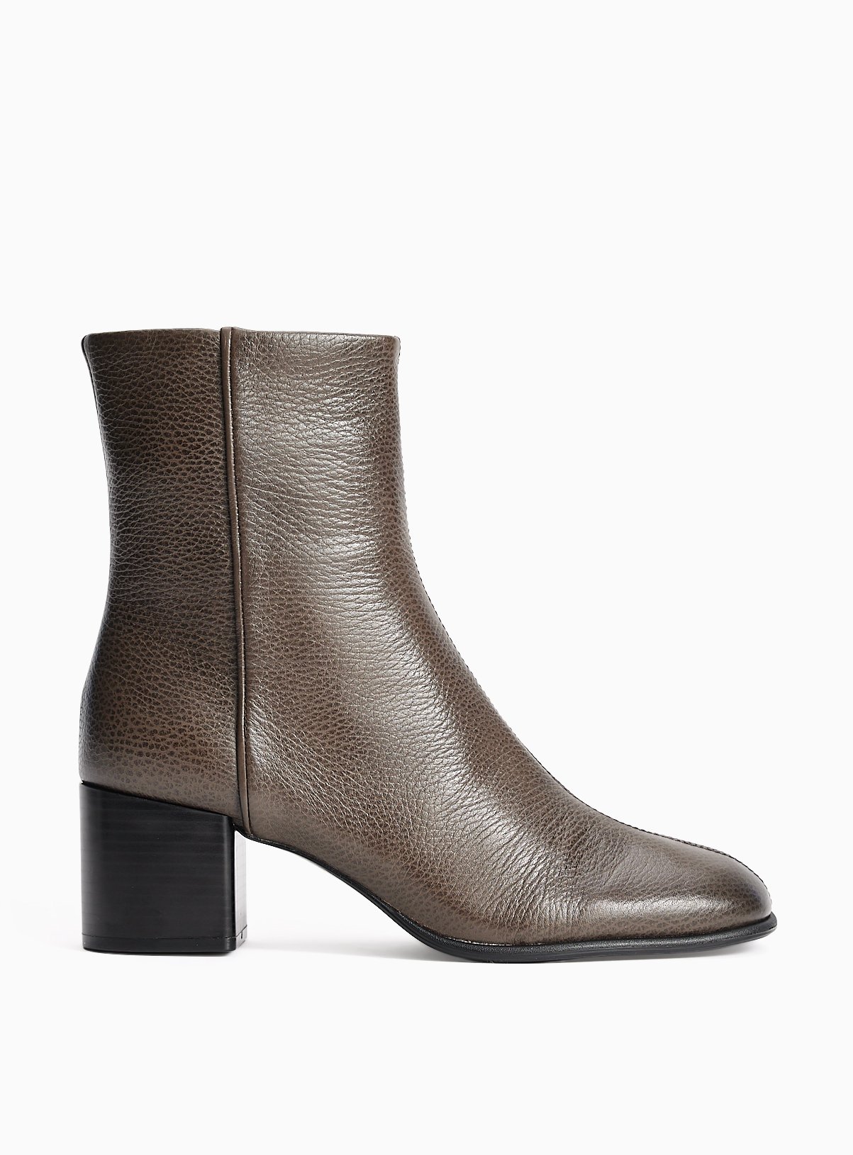 Black Leather Block Heel Ankle Boots 9 - Image 2 thumbnail