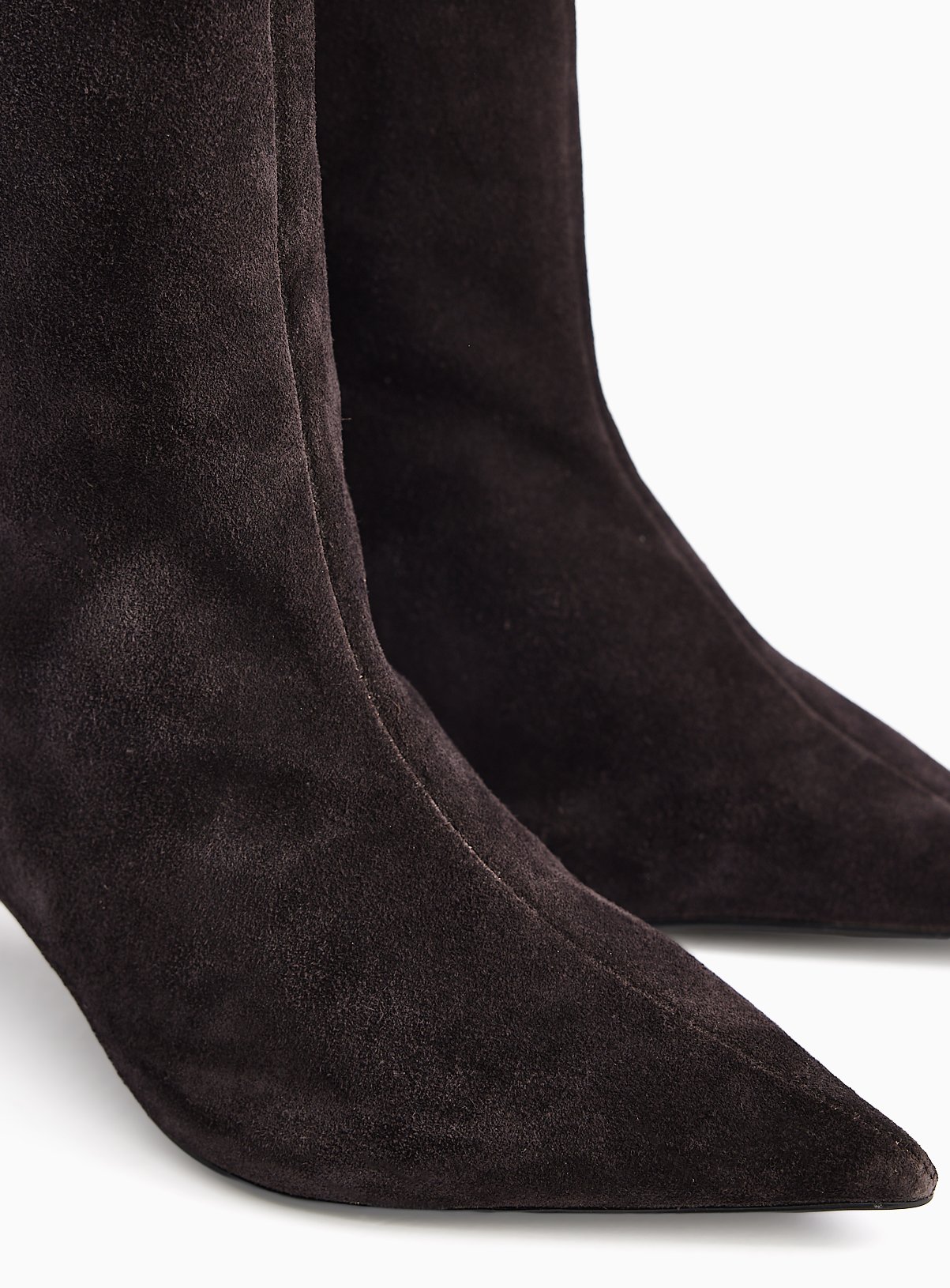 Brown Suede Pointed Ankle Boots 8 - Image 3 thumbnail